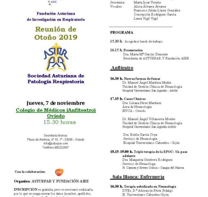 programa reunion de otono 2019
